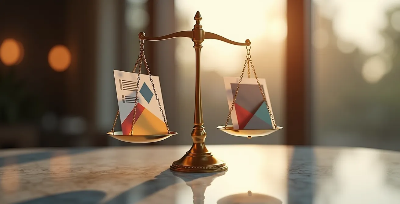 Balance symbolique comparant visuellement les protections GLI et Visale