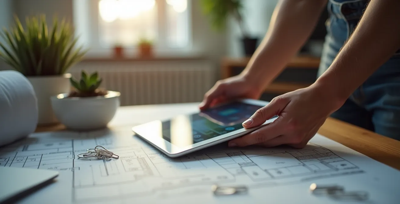 Interface moderne d'extranet de copropriété montrant l'accès aux documents administratifs