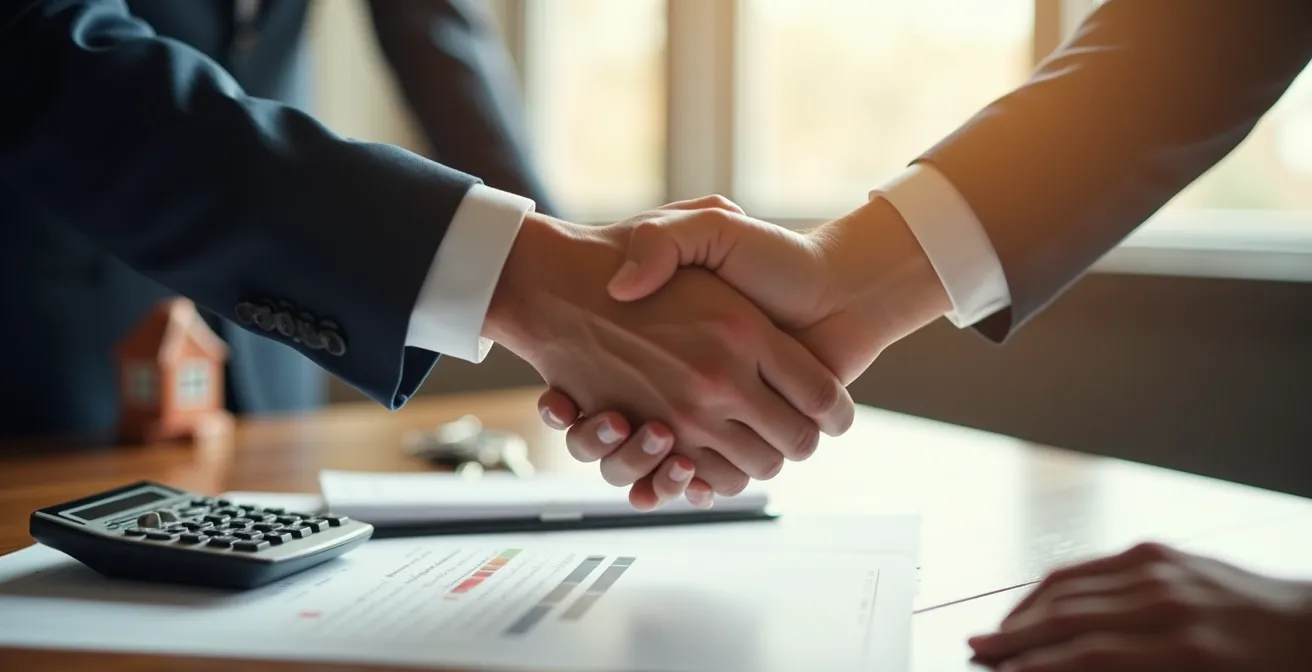 Négociation immobilière réussie entre acheteur et vendeur