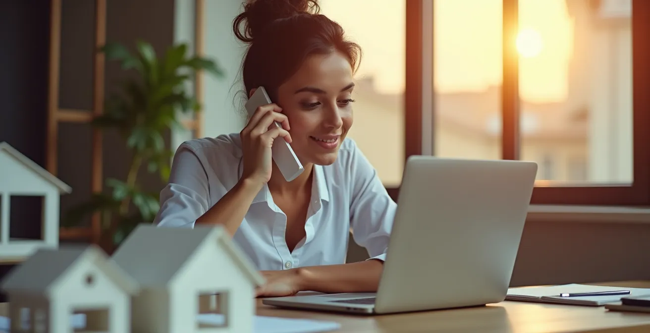 Agent immobilier répondant rapidement aux sollicitations clients sur différents canaux
